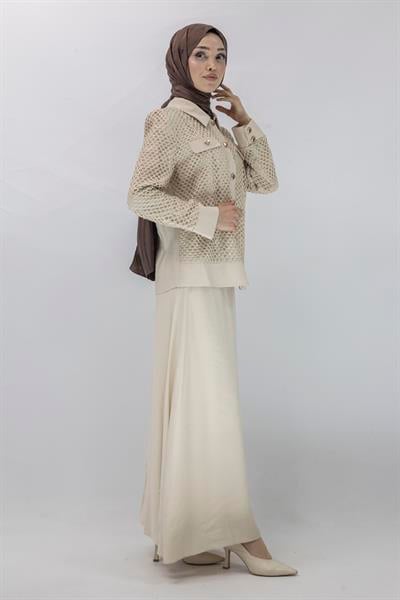 Orhan Store Etekli Takım Bej OTW2493