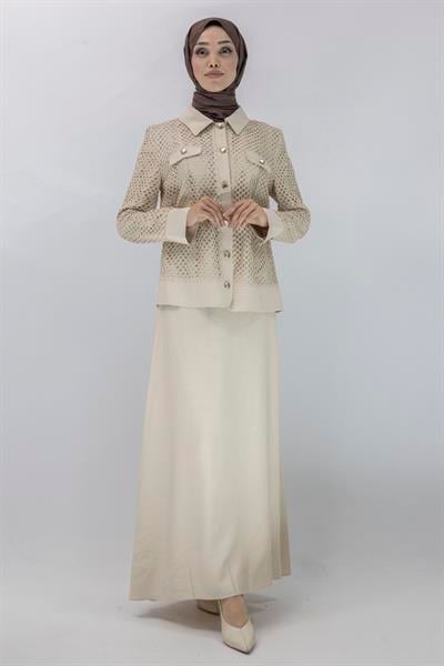 Orhan Store Etekli Takım Bej OTW2493