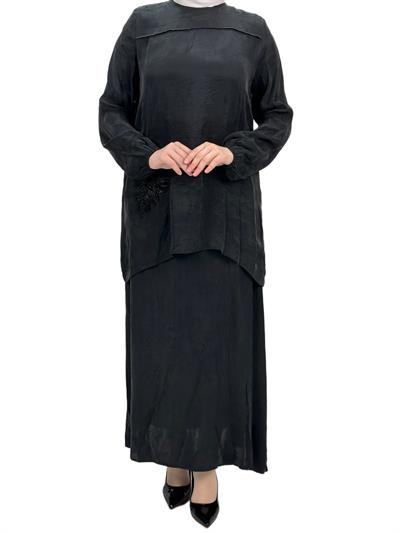 Orhan Store Etekli Takım Siyah OTW2028