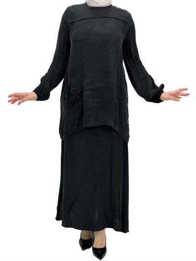 Orhan Store Etekli Takım Siyah OTW2028