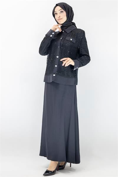 Orhan Store Etekli Takım Siyah OTW2493