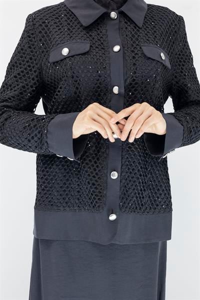 Orhan Store Etekli Takım Siyah OTW2493