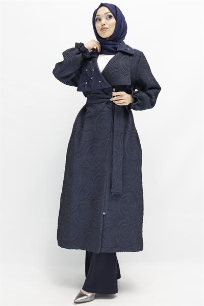 Orhan Store İnci Detaylı Kap Lacivert OTW1435