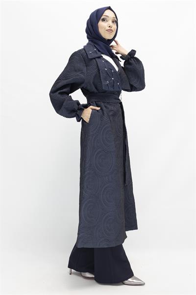 Orhan Store İnci Detaylı Kap Lacivert OTW1435