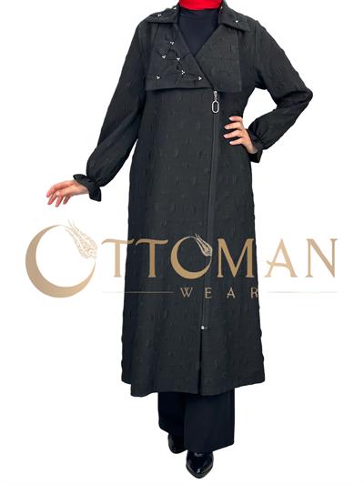 Orhan Store İnci Detaylı Kap Siyah OTW1435