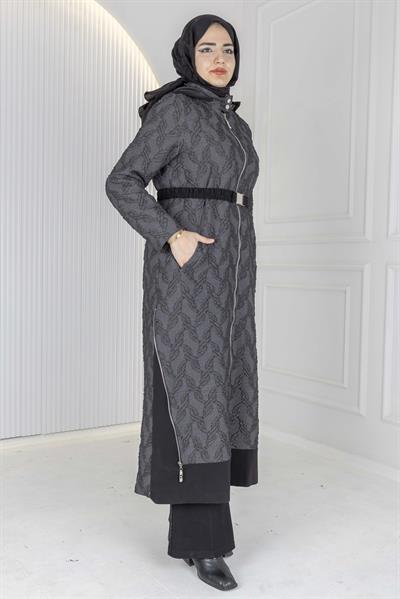 Orhan Store Jakar Dokulu Uzun Kap Antrasit OTW1621