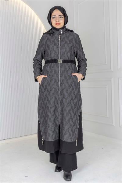 Orhan Store Jakar Dokulu Uzun Kap Antrasit OTW1621