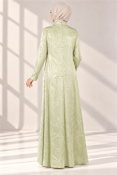 Orhan Store Jakar Kumaş Elbise Mint OTW1558
