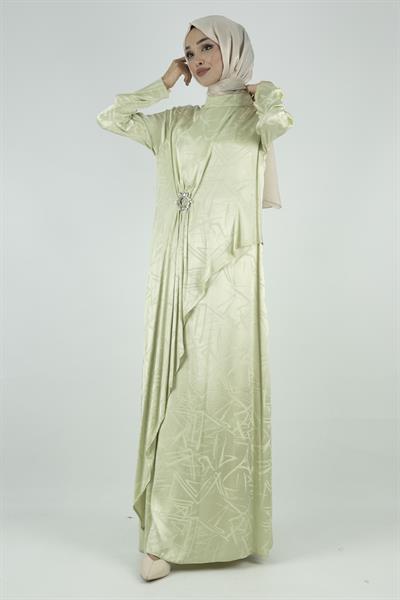 Orhan Store Jakar Kumaş Elbise Mint OTW1558