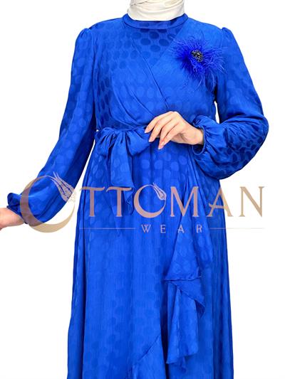 Orhan Store Jakar Kumaş  Elbise Saks OTW1569