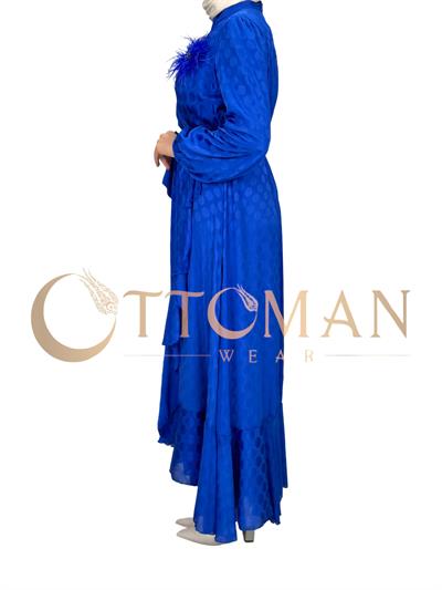 Orhan Store Jakar Kumaş  Elbise Saks OTW1569