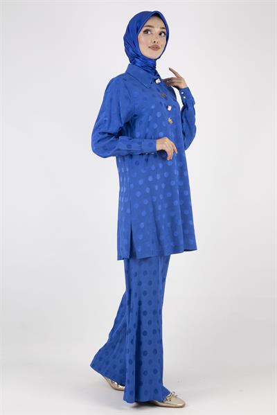 Orhan Store Jakar Pantolonlu Takım Saks OTW2152