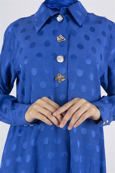 Orhan Store Jakar Pantolonlu Takım Saks OTW2152