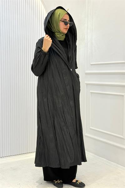 Orhan Store Kapüşonlu Kap Siyah OTW1129