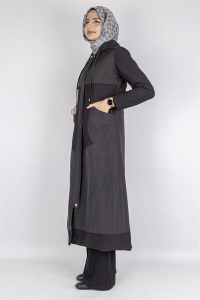 Orhan Store Kapüşonlu Spor Tesettür Kap Siyah OTW1458