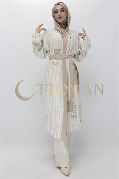 Orhan store Keten pantolonlu takım Bej OTW2461