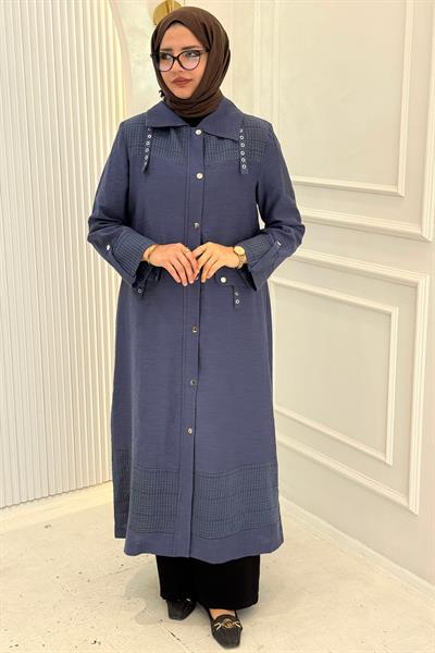 Orhan Store Keten Tesettür Kap İndigo OTW1666