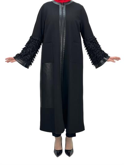 Orhan Store Kolları Püsküllü Kap Siyah OTW1398