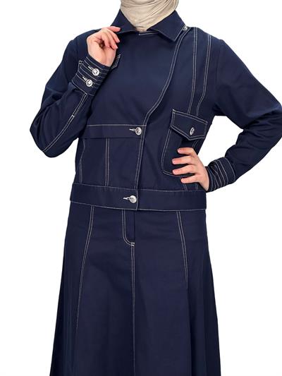 Orhan Store Kot Etekli Takım Lacivert OTW2292