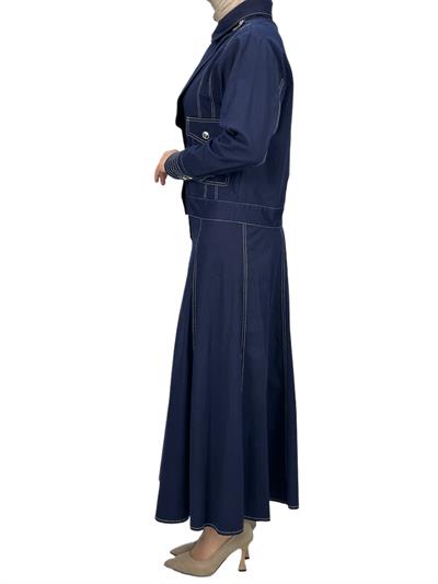 Orhan Store Kot Etekli Takım Lacivert OTW2292