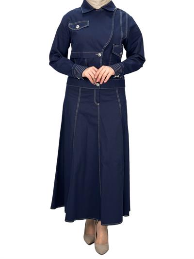 Orhan Store Kot Etekli Takım Lacivert OTW2292