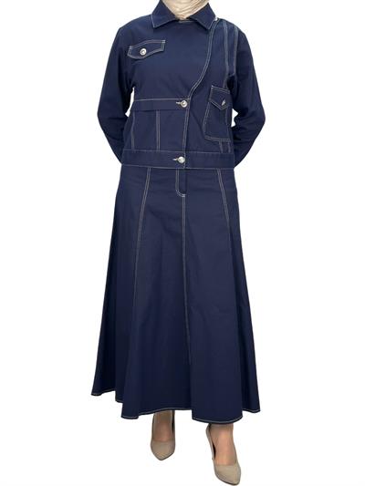 Orhan Store Kot Etekli Takım Lacivert OTW2292