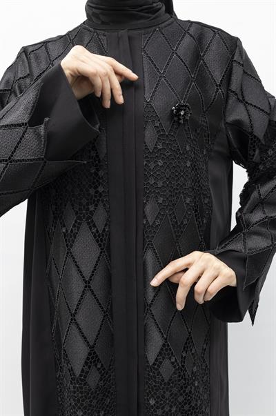 Orhan Store Küpürlü Ferace Siyah OTW1172