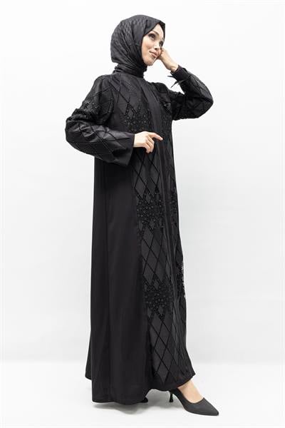 Orhan Store Küpürlü Ferace Siyah OTW1172