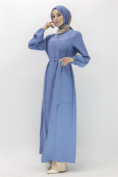 Orhan Store Nervürlü Ferace İndigo OTW1182