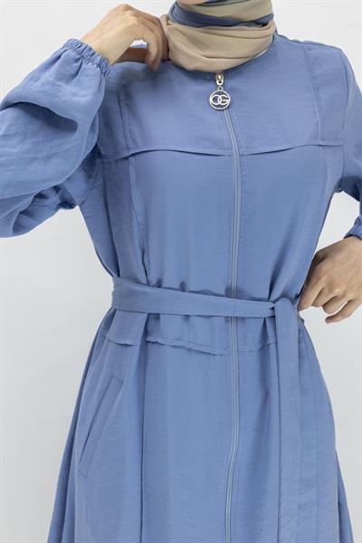 Orhan Store Nervürlü Ferace İndigo OTW1182