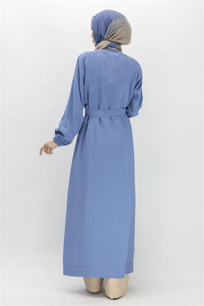 Orhan Store Nervürlü Ferace İndigo OTW1182