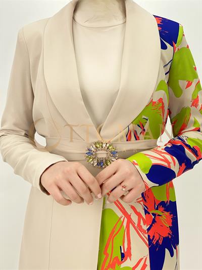 Orhan Store Pantolonlu Takım Bej OTW1776