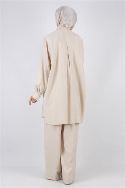 Orhan Store Pantolonlu Takım Bej OTW2496