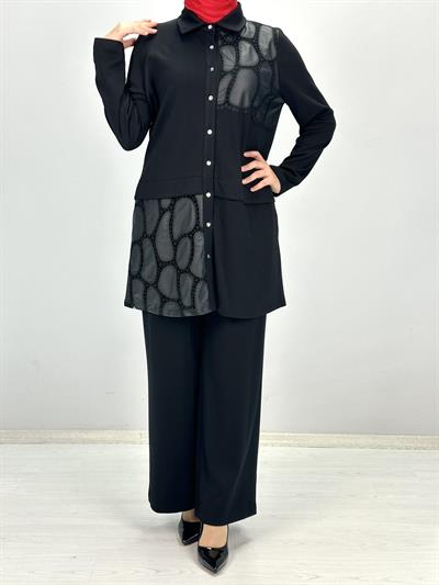Orhan Store Pantolonlu Takım Siyah OTW2248