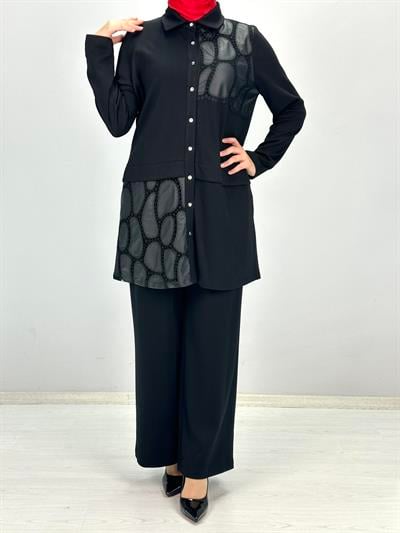Orhan Store Pantolonlu Takım Siyah OTW2248