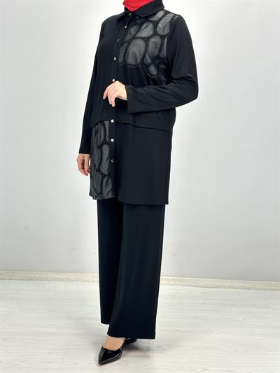 Orhan Store Pantolonlu Takım Siyah OTW2248