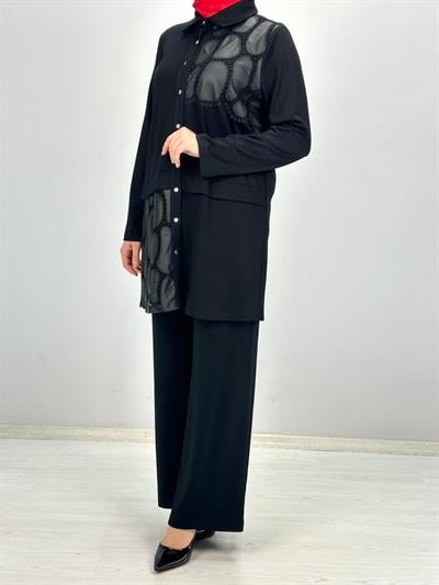 Orhan Store Pantolonlu Takım Siyah OTW2248