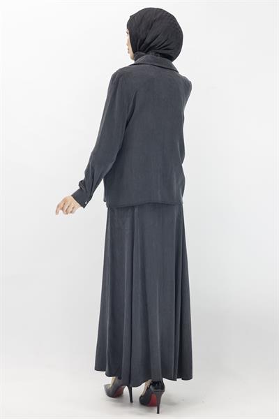 Orhan Store Qupra Etekli Takım Siyah OTW2360