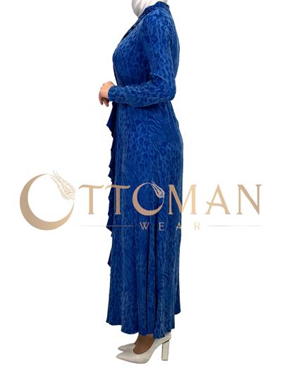 Orhan Store Qupra Kumaş  Elbise Navy OTW1603