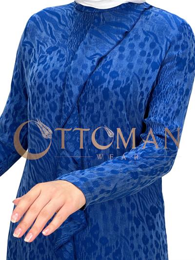 Orhan Store Qupra Kumaş  Elbise Navy OTW1603