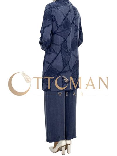 Orhan Store Qupra Pantolonlu Takım Lacivert OTW2233