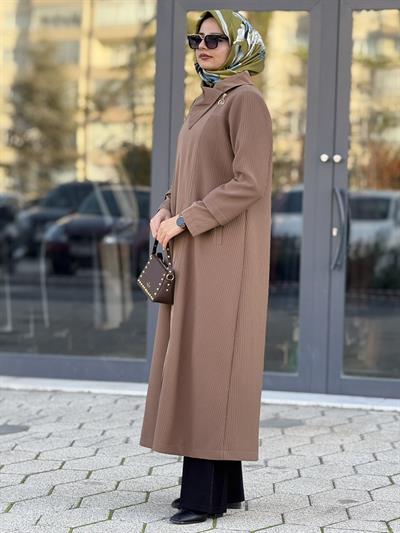 Orhan Store Şal Yaka Mevsimlik Uzun Kap Vizon OTW1584