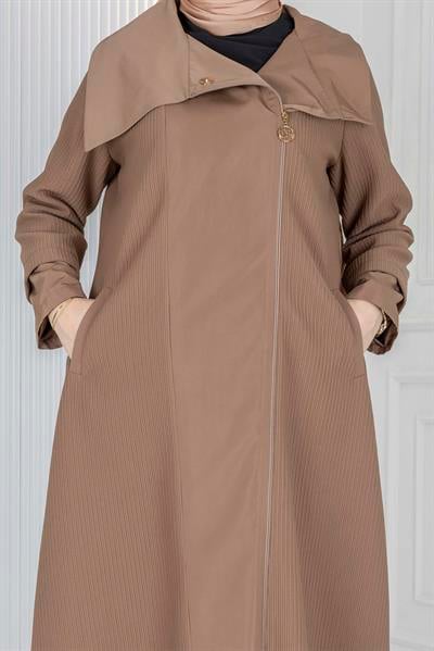 Orhan Store Şal Yaka Mevsimlik Uzun Kap Vizon OTW1584