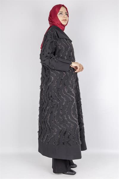 Orhan Store Şık Püskül Tasarımlı Tesettür Kap Siyah OTW1591