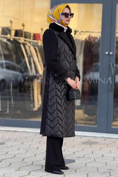 Orhan Store Tüylü Kaban Siyah OTW1080