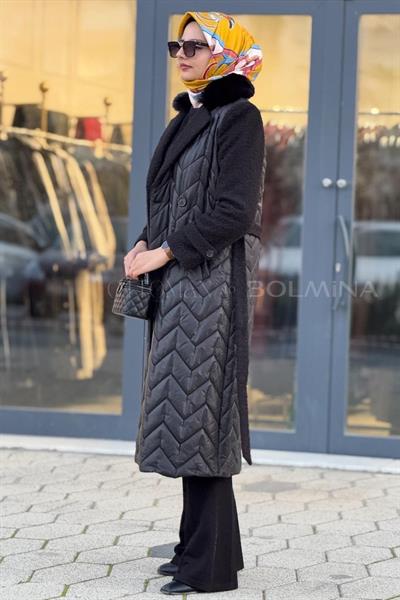 Orhan Store Tüylü Kaban Siyah OTW1080