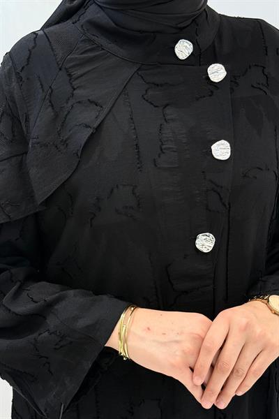 Orhan Store Viskon Jakar Tesettür Kap Siyah OTW1680