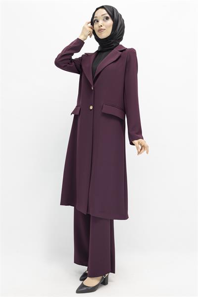 Ottoman Astarsız Blazer Takım Bordo OTW2043