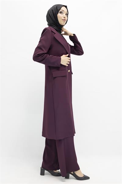 Ottoman Astarsız Blazer Takım Bordo OTW2043