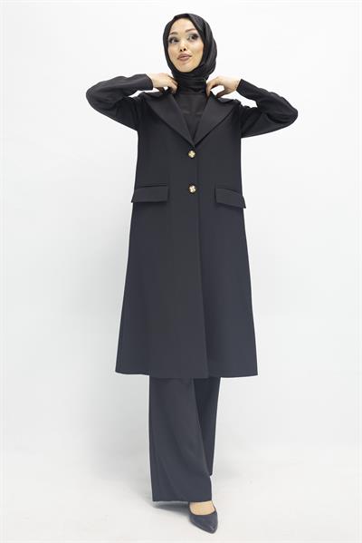 Ottoman Astarsız Blazer Takım Siyah OTW2043